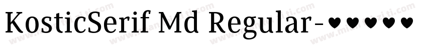 KosticSerif Md Regular字体转换
